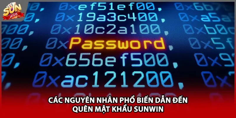 Các nguyên nhân phổ biến dẫn đến quên mật khẩu Sunwin 