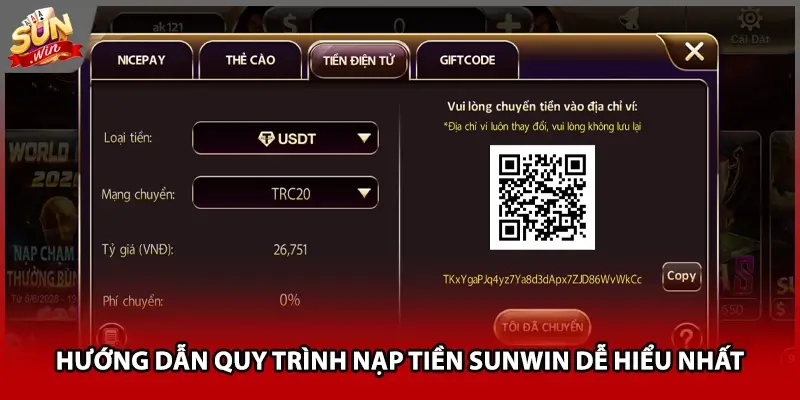 Hướng dẫn quy trình nạp tiền Sunwin dễ hiểu nhất Hướng dẫn quy trình nạp tiền Sunwin dễ hiểu nhất